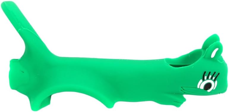 Conboxus Violin/Viola Bow Holder Violin Bow Grip For Beginner Violin Holder Teaching Aid Accessory Soft protect finger Cute squirrel-shaped Bright Colors (green) - Image 4